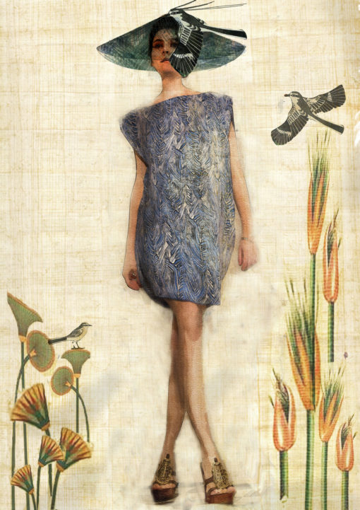 NILE-RAIN- Silk Printed Dress Ornella Gallo Di Fortuna