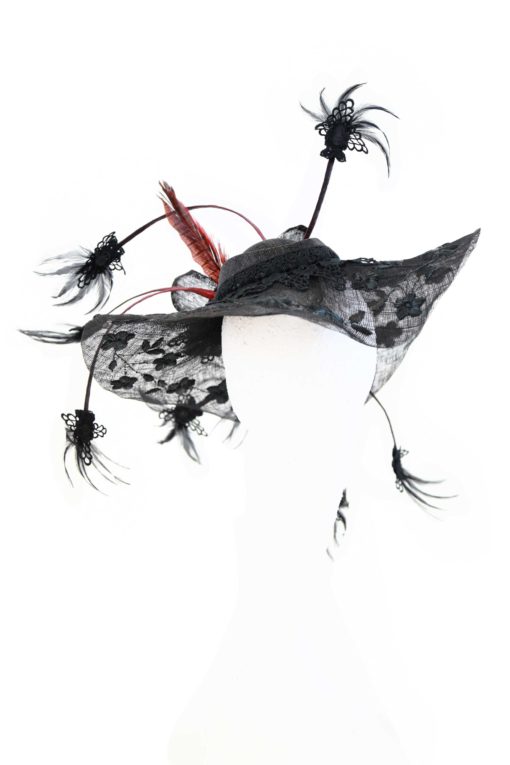 Couture Hat #2 #RoyalAscot wide brim hat #Black