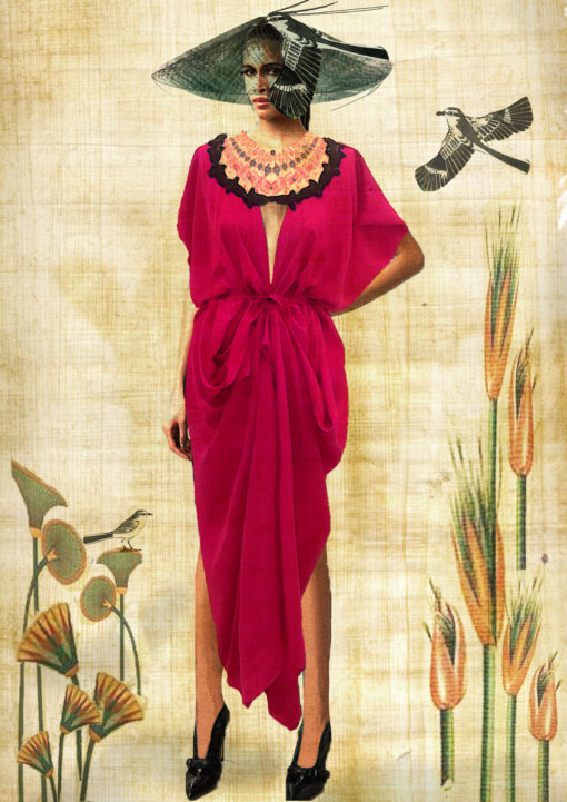 Amarna Pink Silk Gown/ Dress