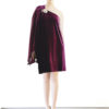 Cape-Back velvet mini dress