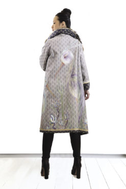 Hand painted- shearling coat- Ornella Gallo Di Fortuna