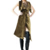 Olive Green Velvet Dress - Ornella Gallo Di Fortuna