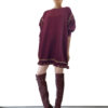 Burgundi Oversized Sweater Dress - Ornella Gallo Di Fortuna
