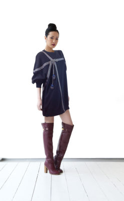 Blue Oversized Sweater Dress - Ornella Gallo Di Fortuna