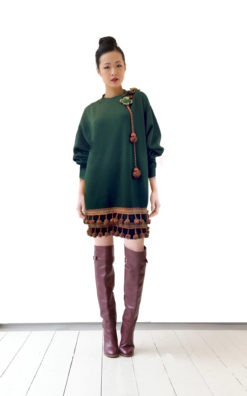 Sweater dress - Green- Ornella Gallo Di Fortuna