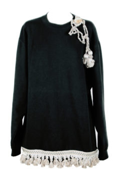 Sweater Dress-Black- Ornella Gallo Di Fortuna 2