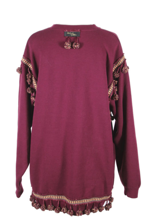 Sweater Dress-Burgundi- Ornella Gallo Di Fortuna-