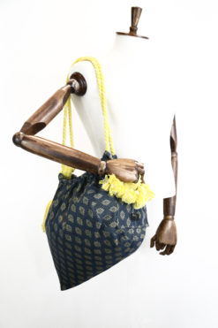 Denim Blue - Yellow Helmettas Bag