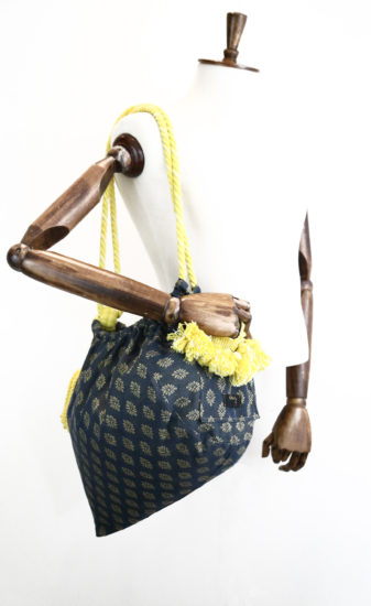 Denim Blue - Yellow Helmettas Bag