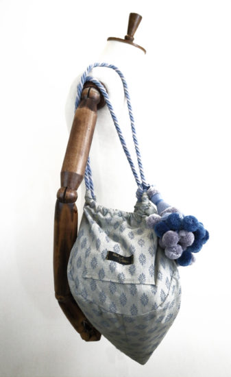 SKY BLUE DENIM HELMETTAS BAG