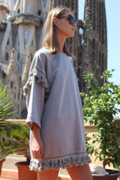 Sweaterdress-pompon-dress Ornella Gallo Di Fortuna
