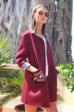 Burgundi Cotton Teck Jacket