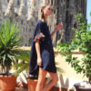 Mini-Dress-Navy-Blue-Pompons-Ornella-Gallo-Di-Fortuna-2