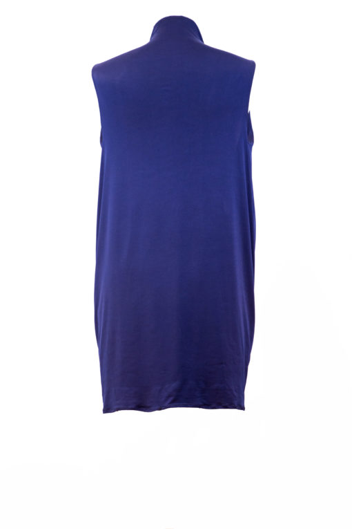 Draped T- Shirt Lycra and silk- Navy Blue- Ornella Gallo Di Fortuna