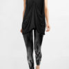 Draped T- Shirt Lycra and silk- Black- Ornella Gallo Di Fortuna