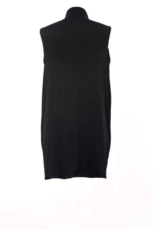 Draped T- Shirt Lycra and silk- Black- Ornella Gallo Di Fortuna