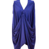 Draped T- Shirt Lycra and silk- Navy Blue- Ornella Gallo Di Fortuna